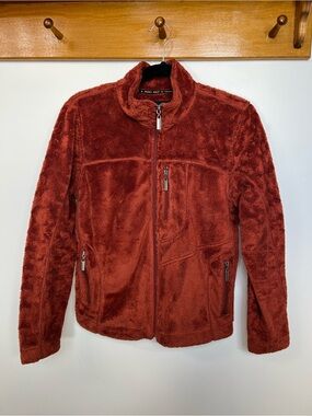 Wooly Bully Wear Colorado Plush Zip-Up Jacket in Rust | S